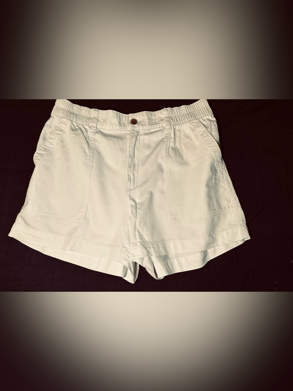 GAP Cream Cotton Utility Shorts